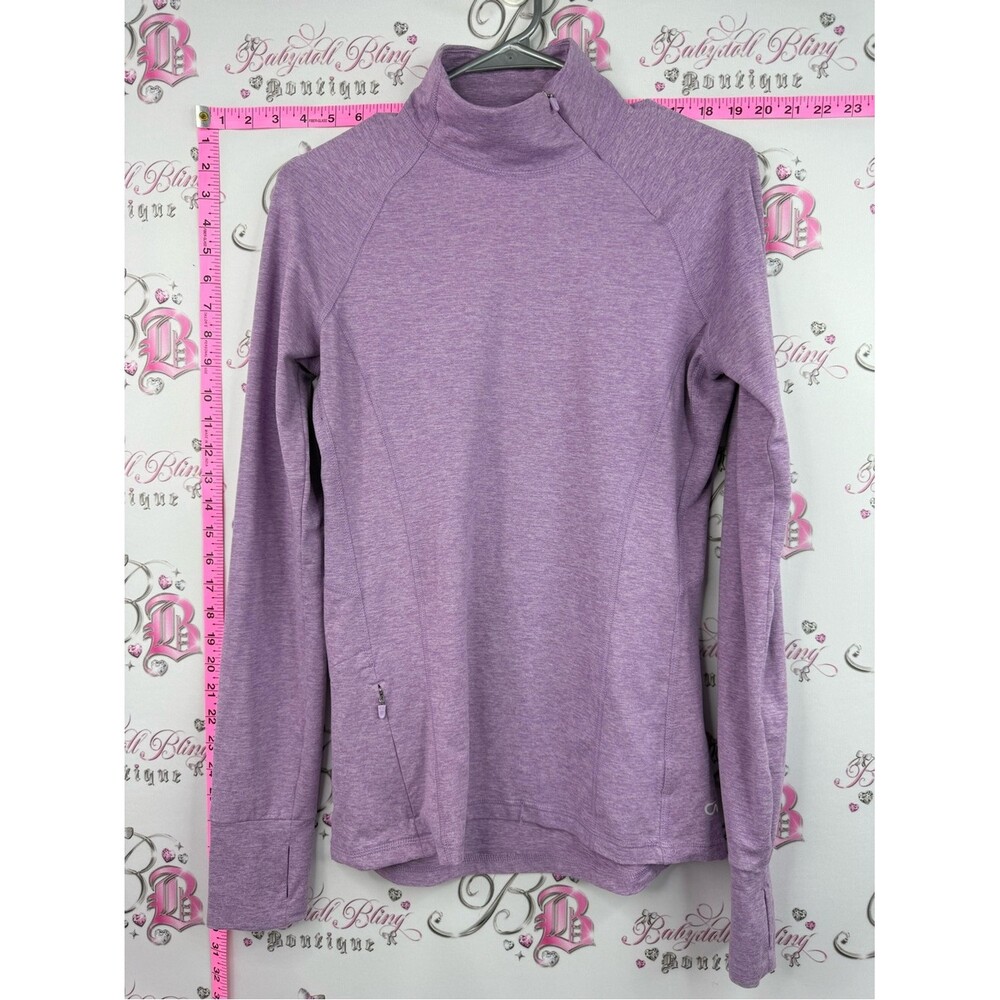 Gap sweater turtleneck purple lilac Long-Sleeve Mock Neck brushed jersey Top